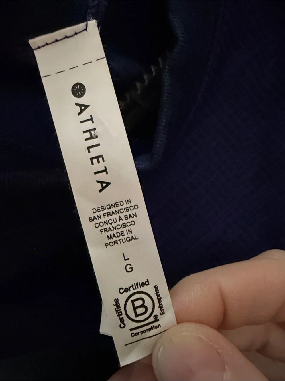 Women's High-Neck Active Tank Top - Deep Blue new with tags Athleta - Picture 3 of 4